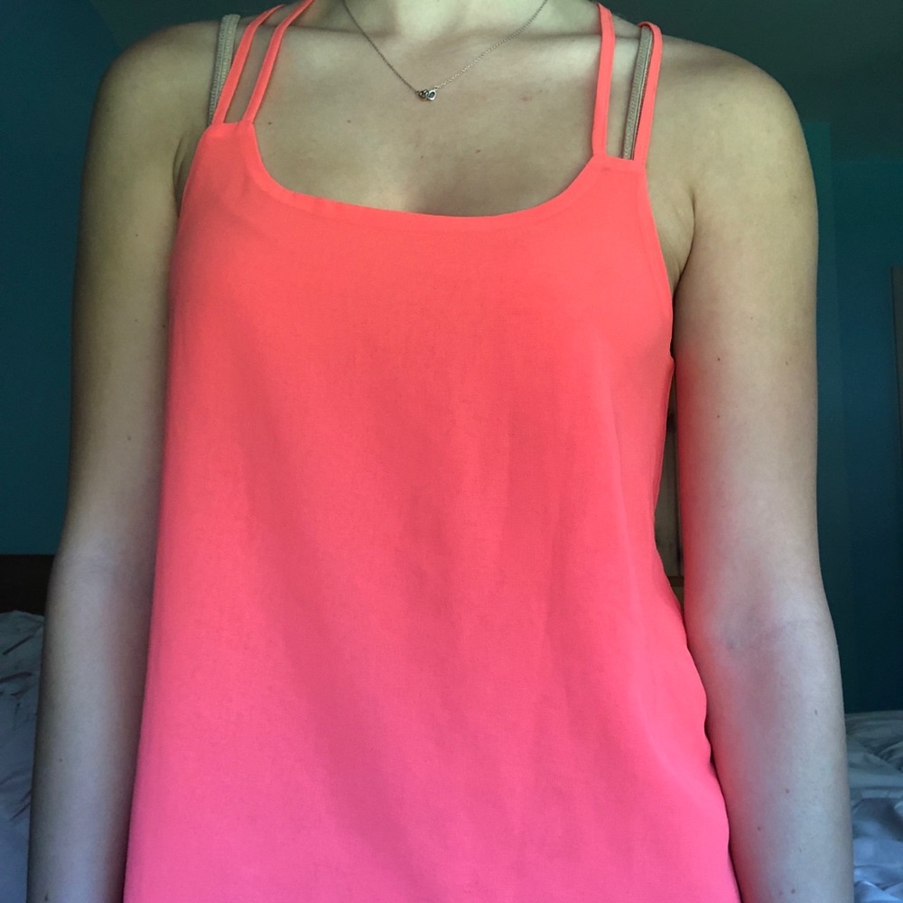 Pink flowy top